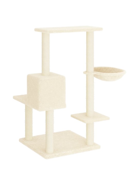 Škrabadlo pro kočky se sisalovými sloupky krémové 95 cm