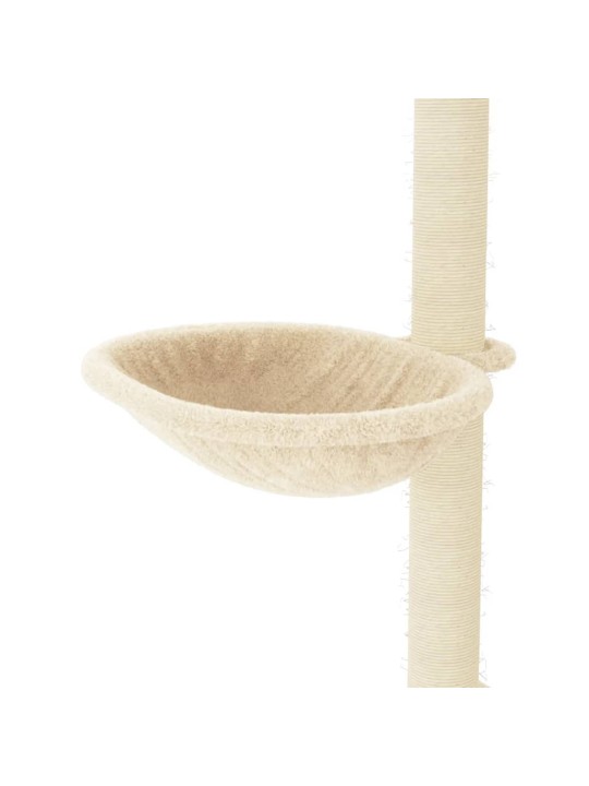 Škrabadlo pro kočky se sisalovými sloupky krémové 95 cm
