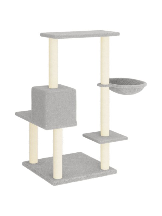 Škrabadlo pro kočky se sisalovými sloupky světle šedé 95 cm