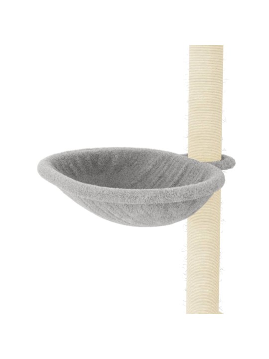 Škrabadlo pro kočky se sisalovými sloupky světle šedé 95 cm