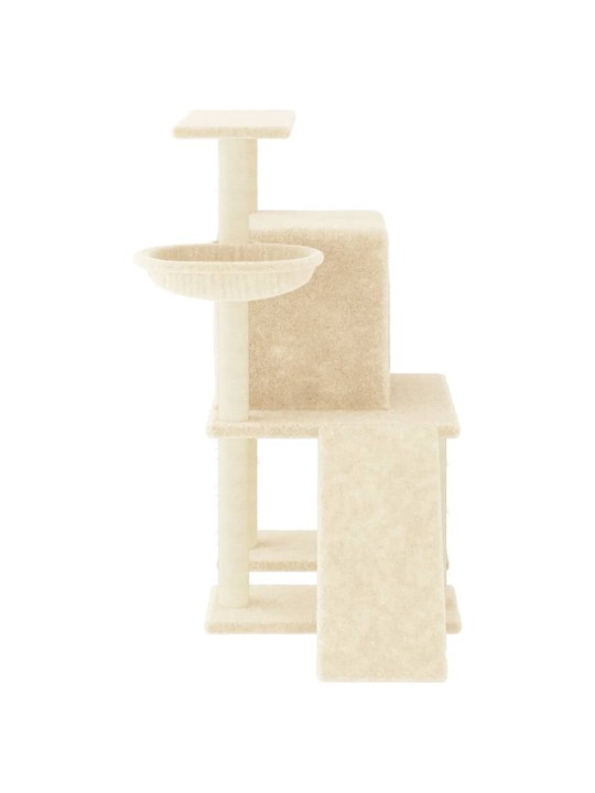 Škrabadlo pro kočky se sisalovými sloupky krémové 96,5 cm