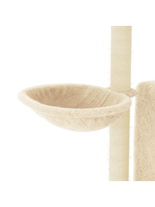 Škrabadlo pro kočky se sisalovými sloupky krémové 96,5 cm