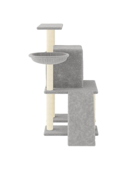 Škrabadlo pro kočky se sisalovými sloupky světle šedé 96,5 cm