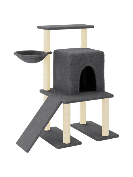 Škrabadlo pro kočky se sisalovými sloupky tmavě šedé 96,5 cm