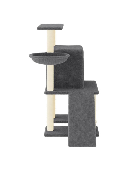Škrabadlo pro kočky se sisalovými sloupky tmavě šedé 96,5 cm