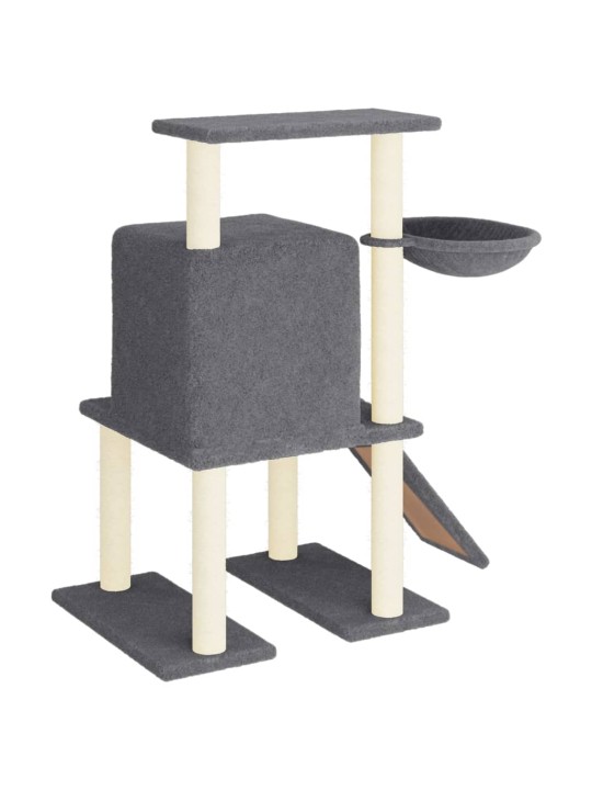 Škrabadlo pro kočky se sisalovými sloupky tmavě šedé 96,5 cm