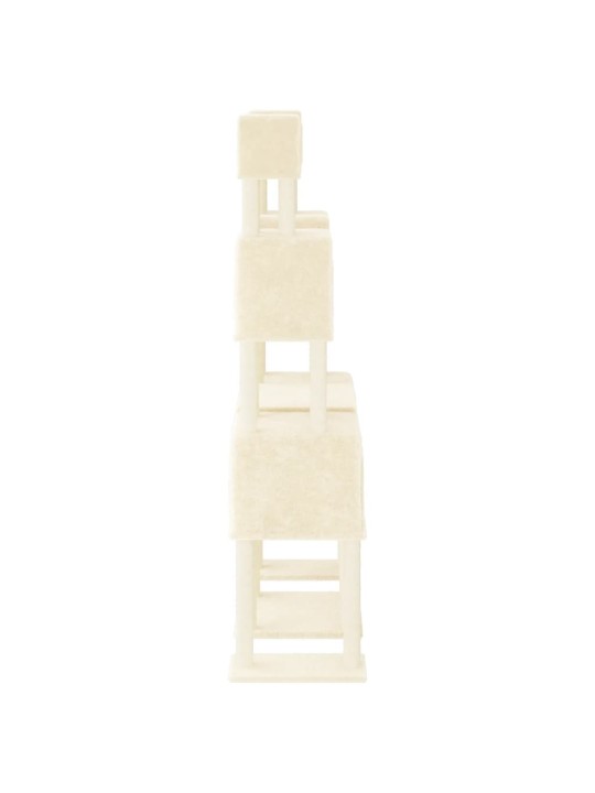 Škrabadlo pro kočky se sisalovými sloupky krémové 199 cm
