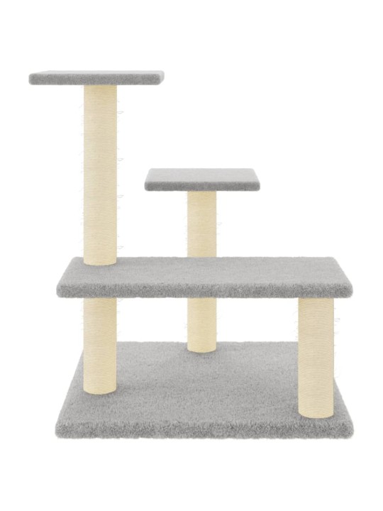 Škrabadlo pro kočky se sisalovými sloupky světle šedé 61 cm