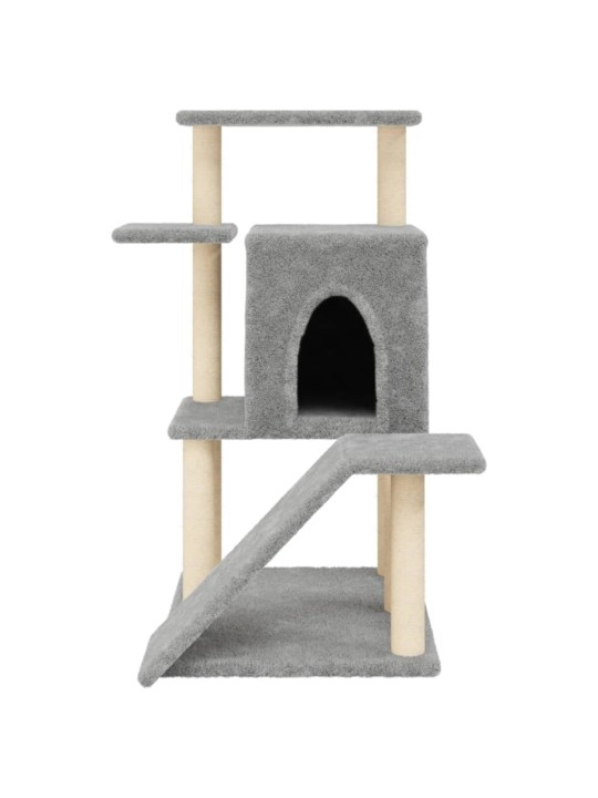 Škrabadlo pro kočky se sisalovými sloupky světle šedé 97 cm