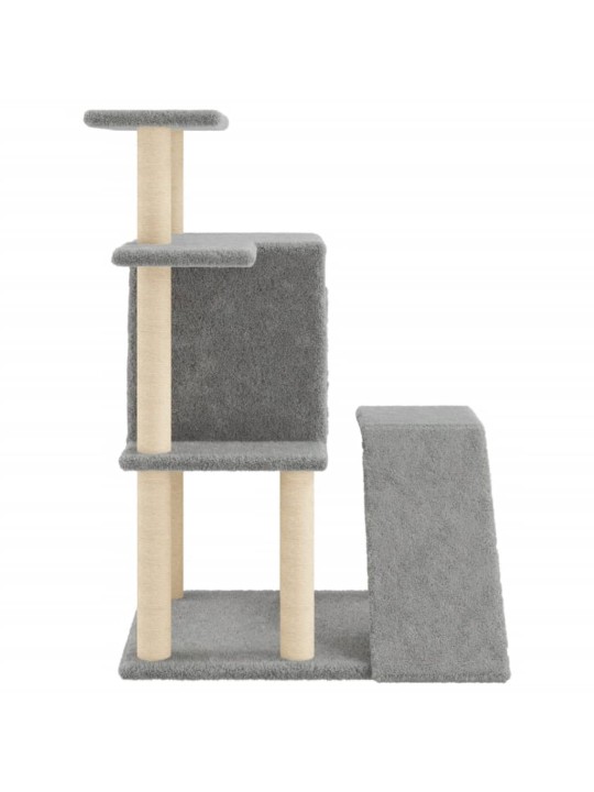 Škrabadlo pro kočky se sisalovými sloupky světle šedé 97 cm
