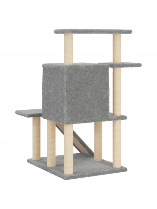 Škrabadlo pro kočky se sisalovými sloupky světle šedé 97 cm