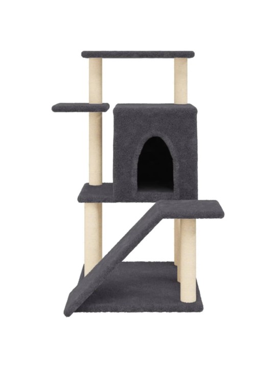 Škrabadlo pro kočky se sisalovými sloupky tmavě šedé 97 cm