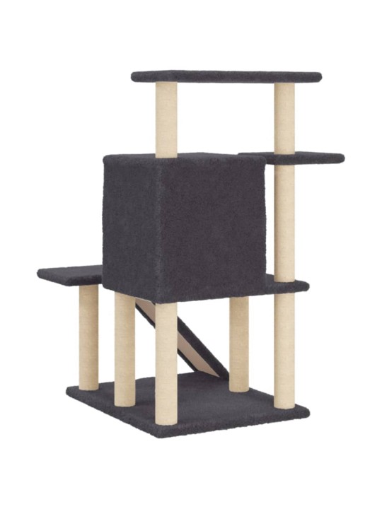 Škrabadlo pro kočky se sisalovými sloupky tmavě šedé 97 cm