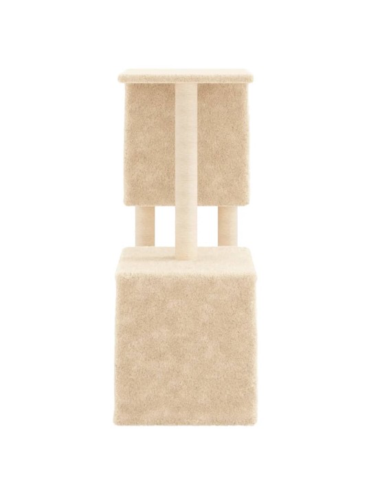 Škrabadlo pro kočky se sisalovými sloupky krémové 86 cm
