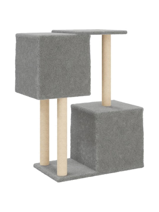 Škrabadlo pro kočky se sisalovými sloupky světle šedé 86 cm