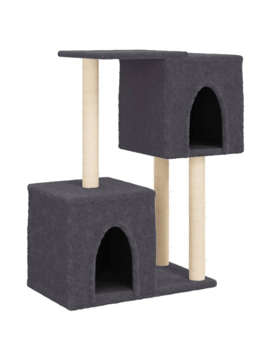 Škrabadlo pro kočky se sisalovými sloupky tmavě šedé 86 cm