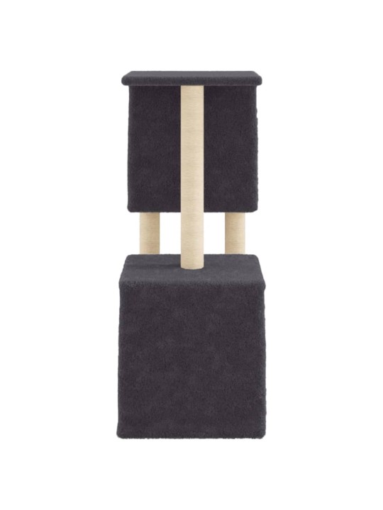 Škrabadlo pro kočky se sisalovými sloupky tmavě šedé 86 cm