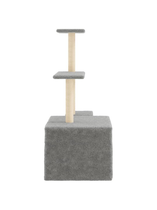 Škrabadlo pro kočky se sisalovými sloupky světle šedé 110 cm