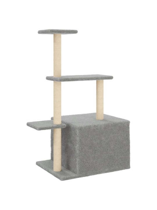Škrabadlo pro kočky se sisalovými sloupky světle šedé 110 cm