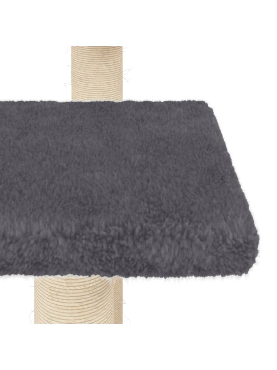 Škrabadlo pro kočky s plošinami tmavě šedé 98,5 cm