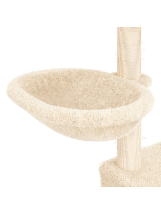 Škrabadlo pro kočky se sisalovými sloupky krémové 83 cm