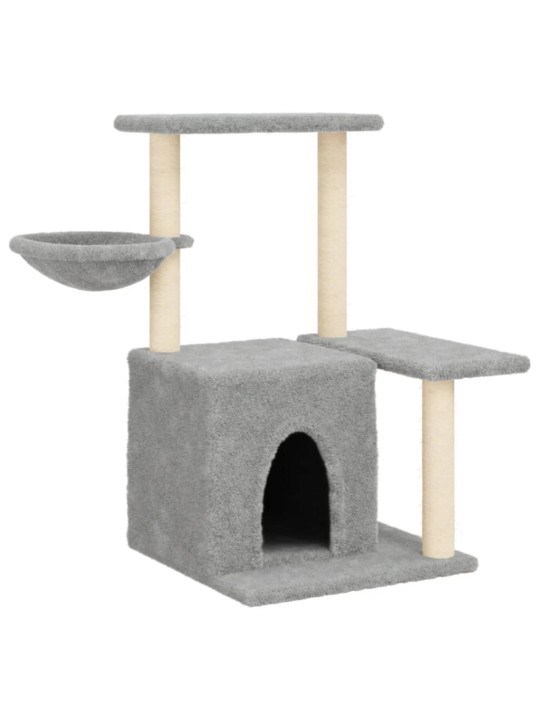 Škrabadlo pro kočky se sisalovými sloupky světle šedé 83 cm