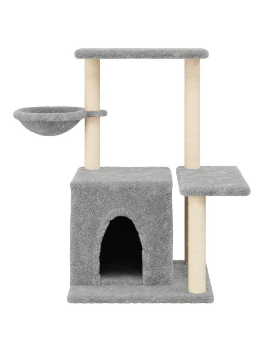 Škrabadlo pro kočky se sisalovými sloupky světle šedé 83 cm