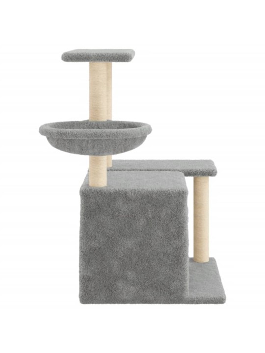 Škrabadlo pro kočky se sisalovými sloupky světle šedé 83 cm