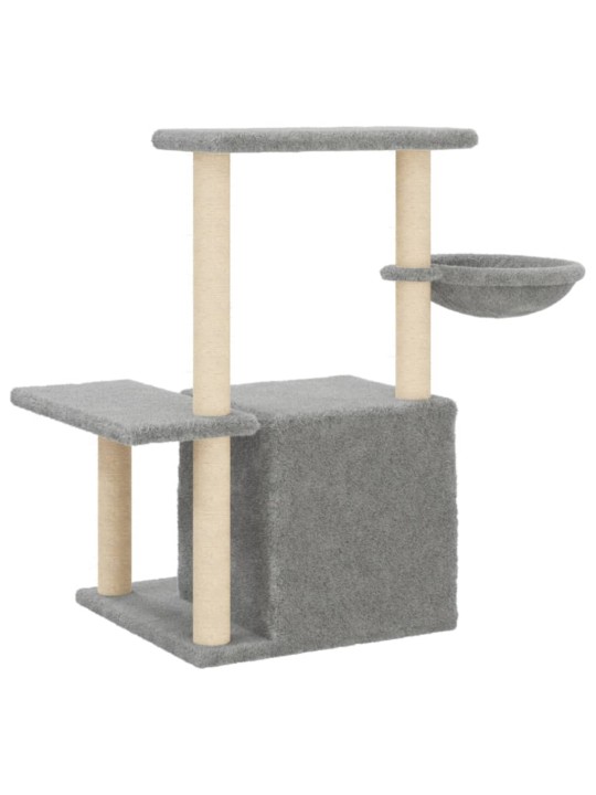 Škrabadlo pro kočky se sisalovými sloupky světle šedé 83 cm