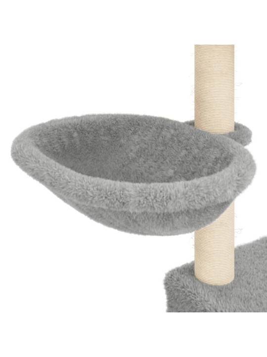 Škrabadlo pro kočky se sisalovými sloupky světle šedé 83 cm