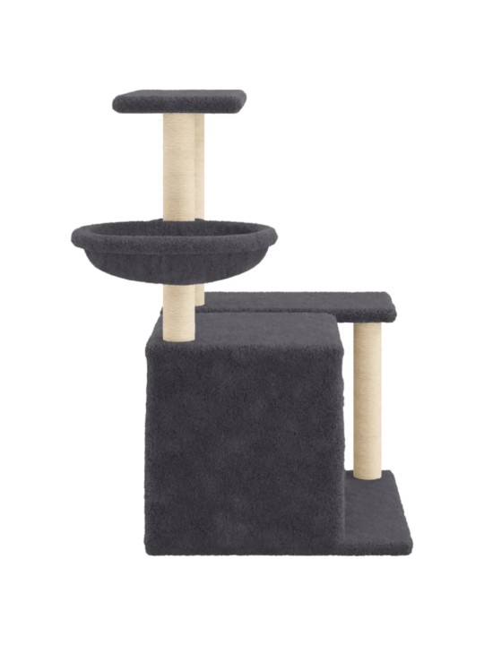 Škrabadlo pro kočky se sisalovými sloupky tmavě šedé 83 cm
