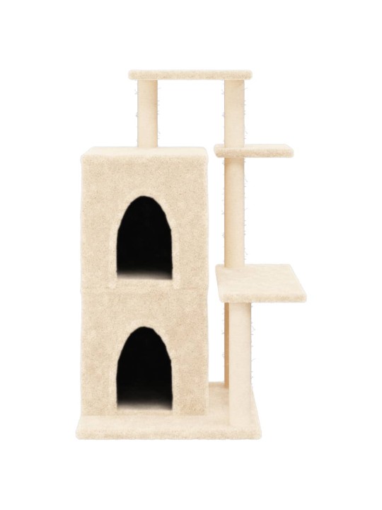 Škrabadlo pro kočky se sisalovými sloupky krémové 97 cm