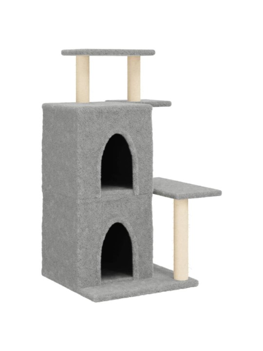 Škrabadlo pro kočky se sisalovými sloupky světle šedé 97 cm