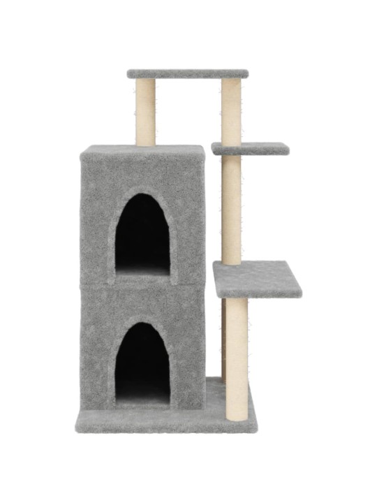 Škrabadlo pro kočky se sisalovými sloupky světle šedé 97 cm