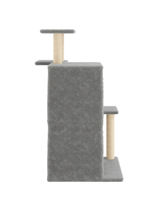 Škrabadlo pro kočky se sisalovými sloupky světle šedé 97 cm