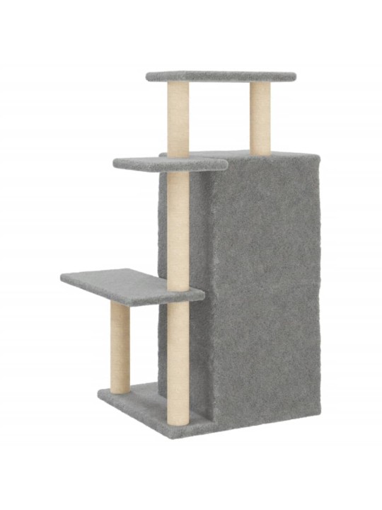 Škrabadlo pro kočky se sisalovými sloupky světle šedé 97 cm