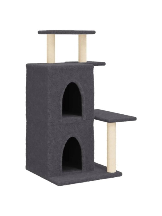 Škrabadlo pro kočky se sisalovými sloupky tmavě šedé 97 cm