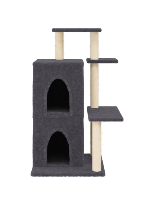 Škrabadlo pro kočky se sisalovými sloupky tmavě šedé 97 cm