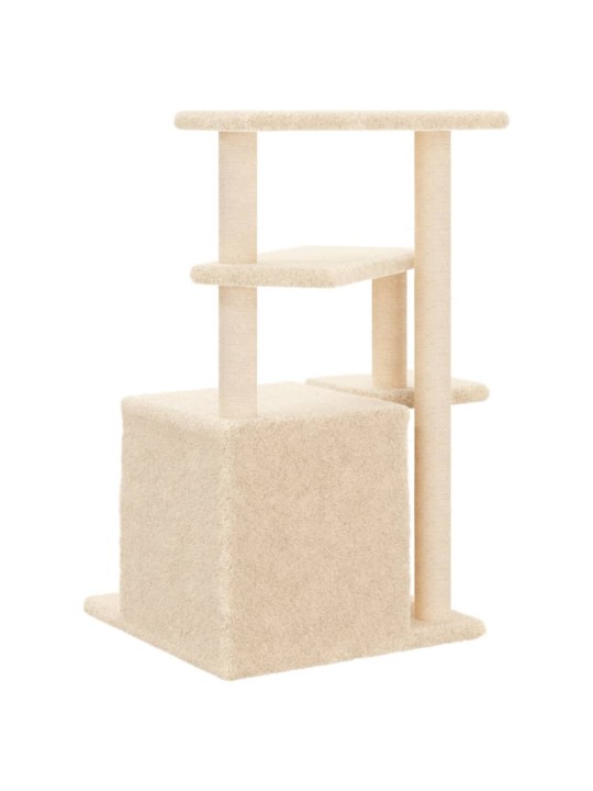 Škrabadlo pro kočky se sisalovými sloupky krémové 83,5 cm