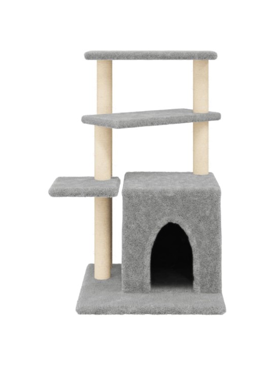 Škrabadlo pro kočky se sisalovými sloupky světle šedé 83,5 cm