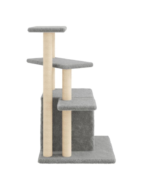 Škrabadlo pro kočky se sisalovými sloupky světle šedé 83,5 cm