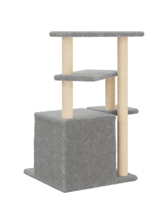 Škrabadlo pro kočky se sisalovými sloupky světle šedé 83,5 cm