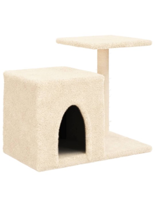 Škrabadlo pro kočky se sisalovými sloupky krémové 50,5 cm
