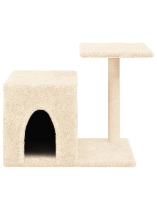 Škrabadlo pro kočky se sisalovými sloupky krémové 50,5 cm
