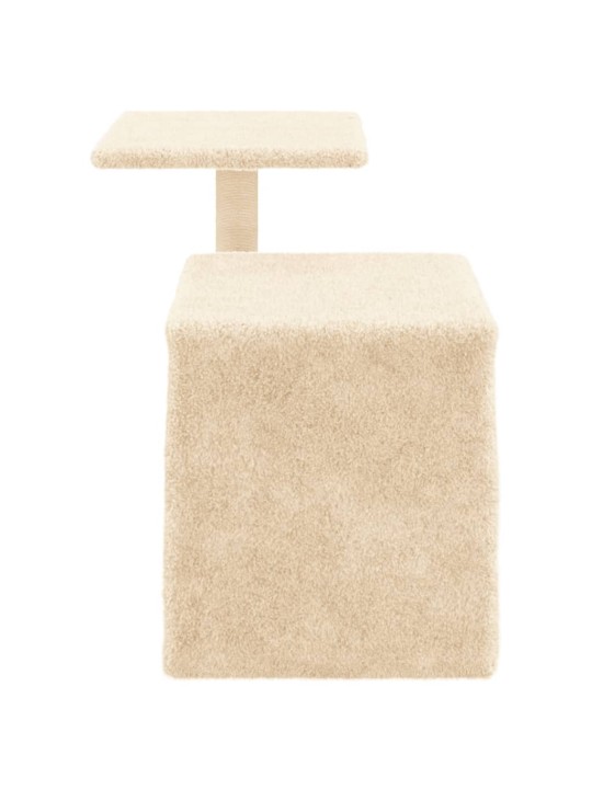 Škrabadlo pro kočky se sisalovými sloupky krémové 50,5 cm
