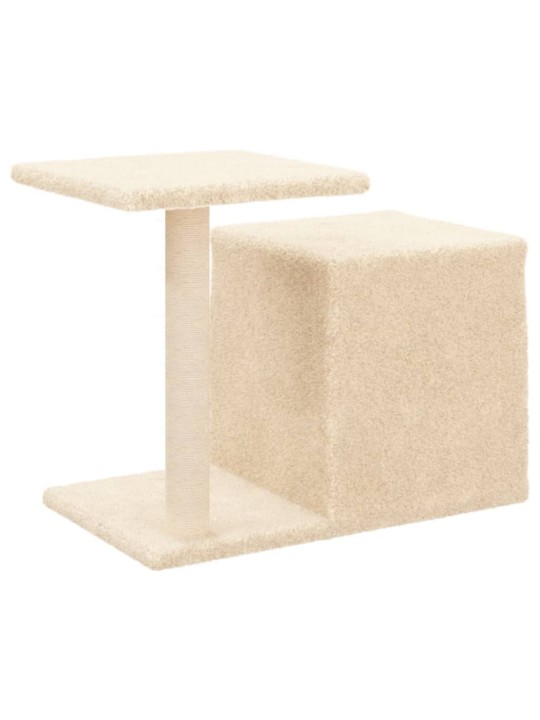 Škrabadlo pro kočky se sisalovými sloupky krémové 50,5 cm