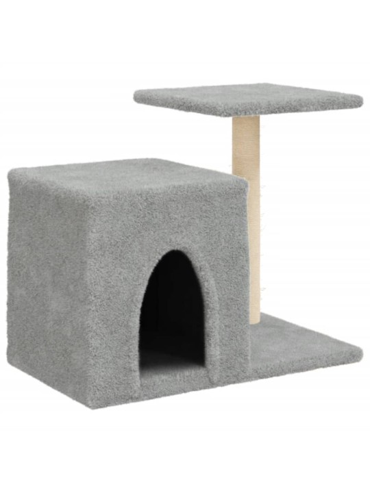 Škrabadlo pro kočky se sisalovými sloupky světle šedé 50,5 cm