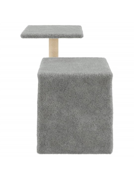 Škrabadlo pro kočky se sisalovými sloupky světle šedé 50,5 cm