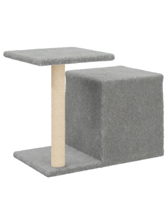 Škrabadlo pro kočky se sisalovými sloupky světle šedé 50,5 cm