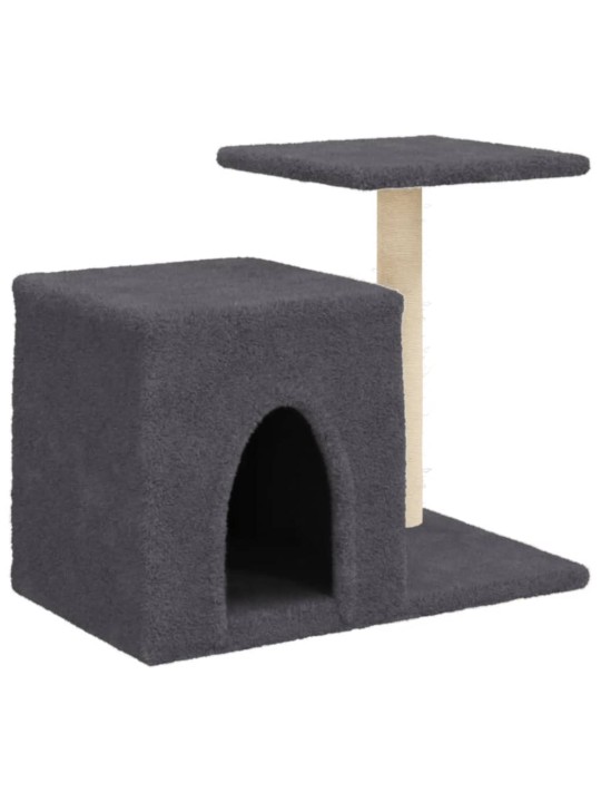 Škrabadlo pro kočky se sisalovými sloupky tmavě šedé 50,5 cm